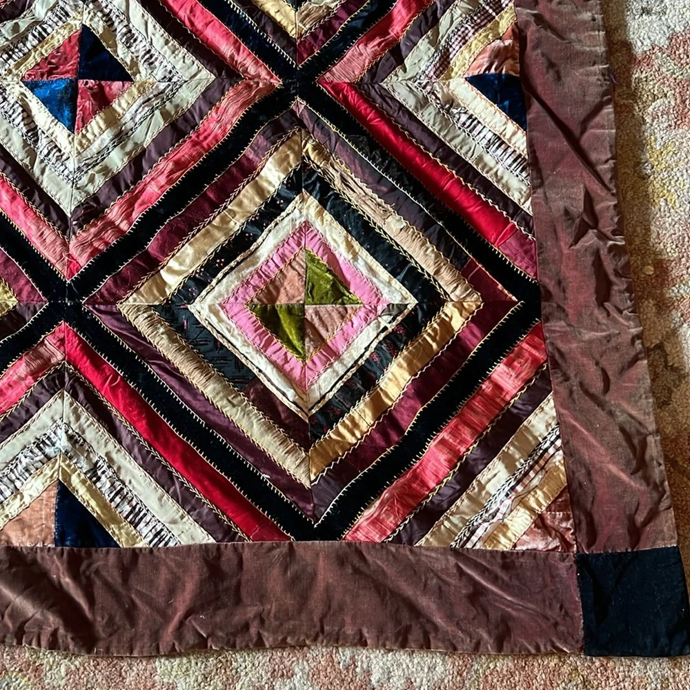 Elegant Multicolor Patchwork Quilt handmade
